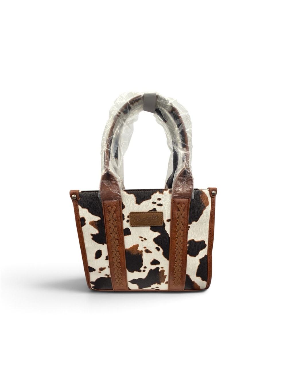 Wrangler Brown and White Cowhide-Print Tote